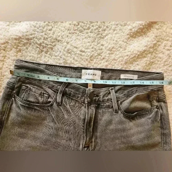 Frame Denim Ankle & Cropped Distressed Gray Jeans, see measurements! - Picture 4 of 8